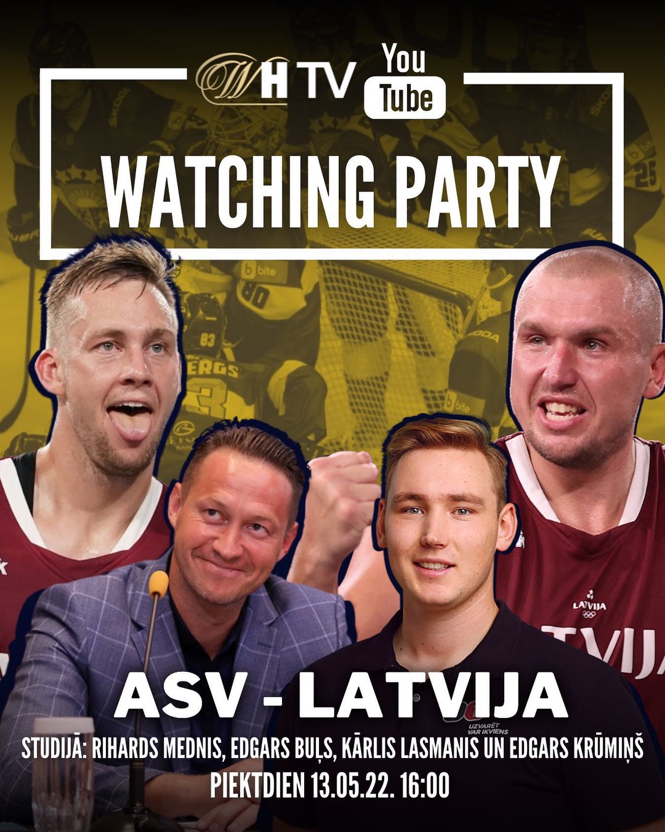 🏒 Skatīsimies Latvijas hokeja izlases pirmo spēli kopā! Nepalaid garām! 🍿🎥- Williamhill TV blogā!