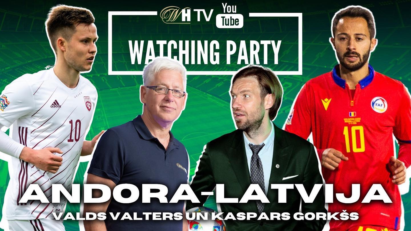 🍿Skatīsimies Latvijas futbola izlases spēli kopā ar Valdi Valteru un Kasparu Gorkšu!⏰ Jau šodien 16:00 WilliamhillTV YouTube kanālā!