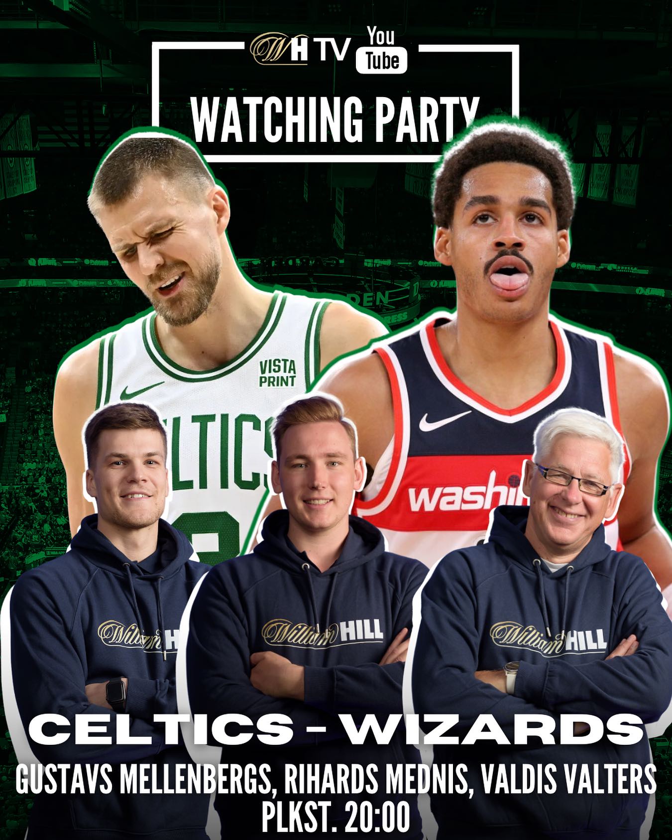 ☘️”Celtics” pret “Wizards”🧙‍♂️🏀Jau šovakar skatīsimies kopā Kristapa Porzinģa agro spēli pret savu bijušo komandu😎🍿📺Studijā- @generalisai , @gramsgustava un @rihardsmednis